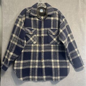 VTG Swanndri Wool Plaid Bush Shirt Jacket Shaket Mens Size L Heritage Outdoors